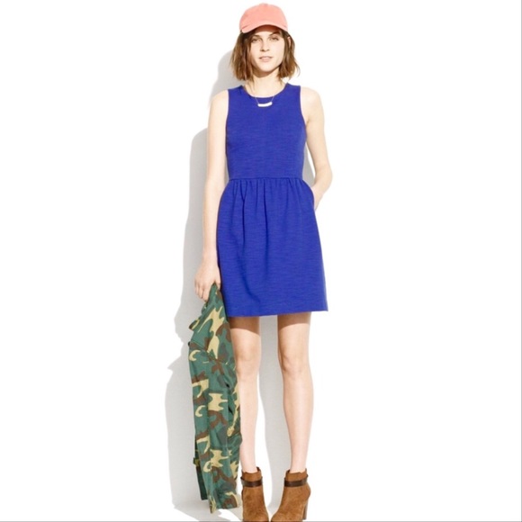 Madewell Dresses & Skirts - Madewell Afternoon Dress Indigo Blue Fit and Flare
